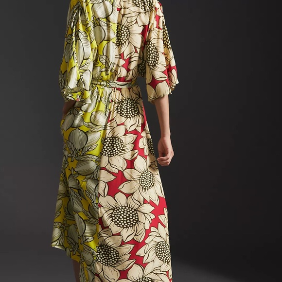 Farm Rio x Anthropologie Floral Wrap Flowy Maxi Dress Size Small - Picture 8 of 9